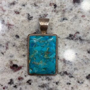 Desert Rose Trading Sterling Silver Turquoise Pendant 17.4 g